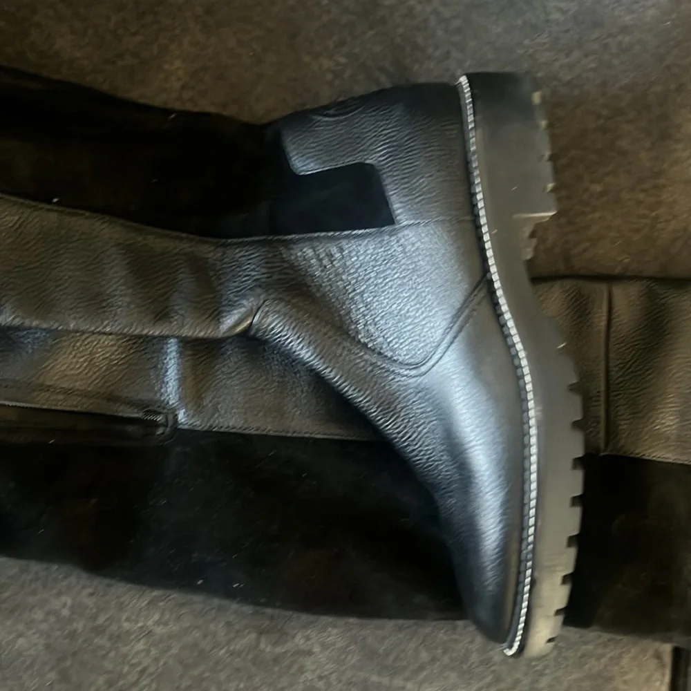 Tory burch knee high leather and suede boots - Picture 2 of 8